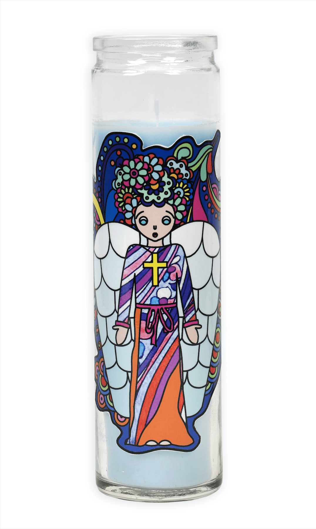 Guardian Angel Candle - Vibrant Pop Art Soy Wax Candle for Home Decor, Meditation & Spiritual Gifts | Aromatherapy, Prayer Altar & Bedroom Ambiance