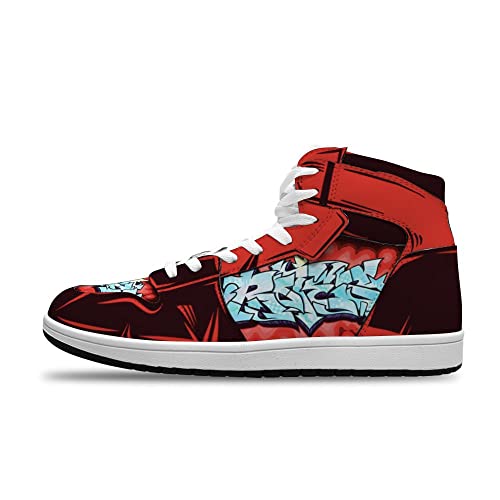 Custom Graffiti Streetwear Sneakers for Men & Women - Trendy Anime Basketball Shoes for Sports & Fashion - Perfect for Urban Street Style & Casual Wear