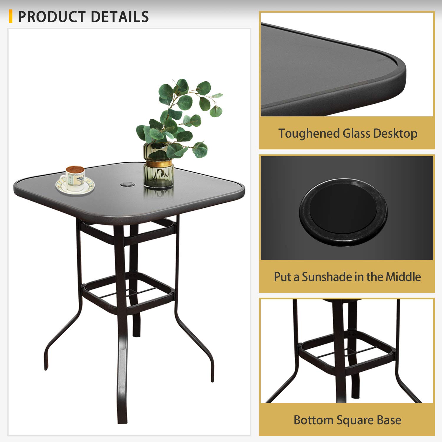 5-Piece Outdoor Bar Stool Set - High Back Textilene Swivel Chairs for Patio, Garden, Yard & Porch (24