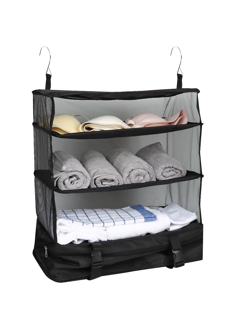 Tosca TCA070 Hanging Shelf Organizer - Space Saving Storage Solution for Bathroom, Kitchen, Closet & Office Organization
