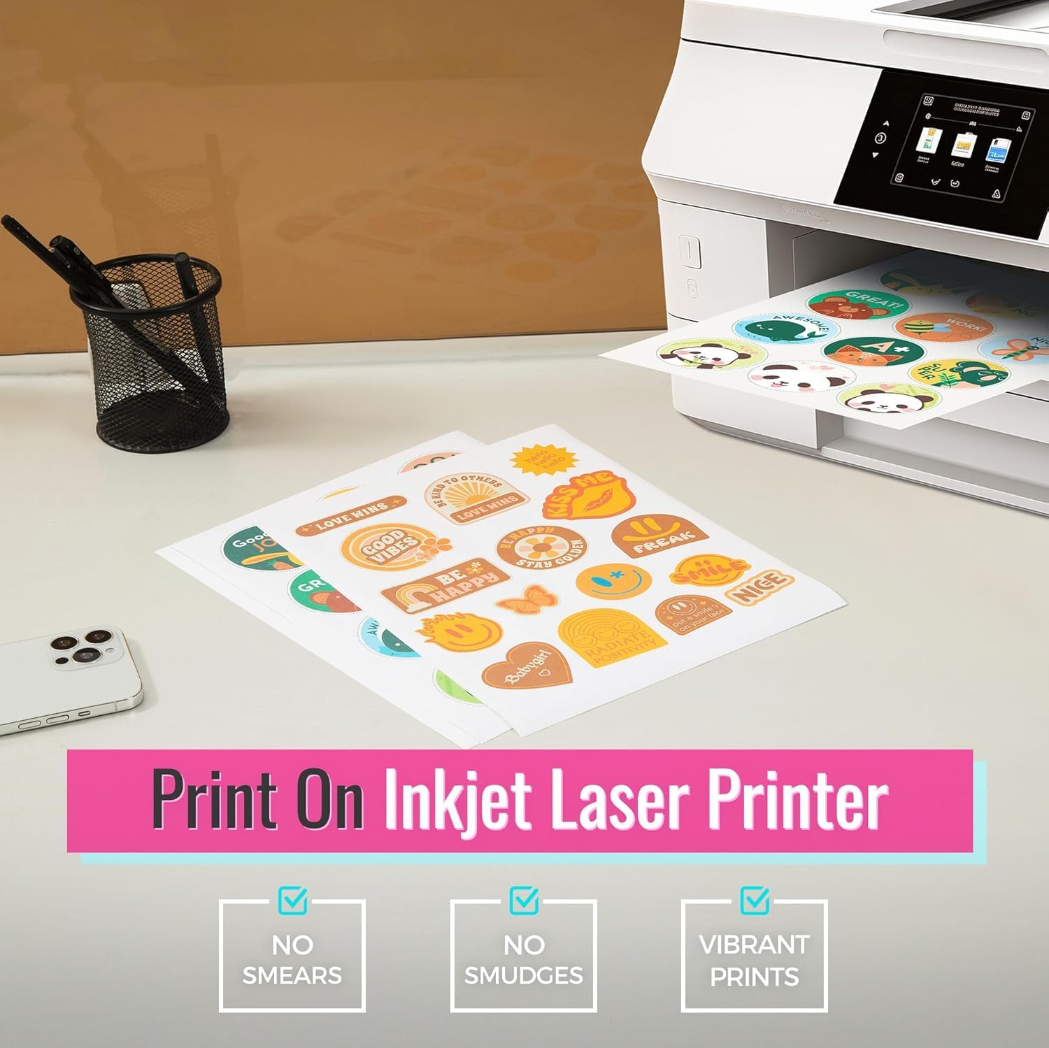 30 Sheets Full Sheet Label Sticker Paper, 8.5