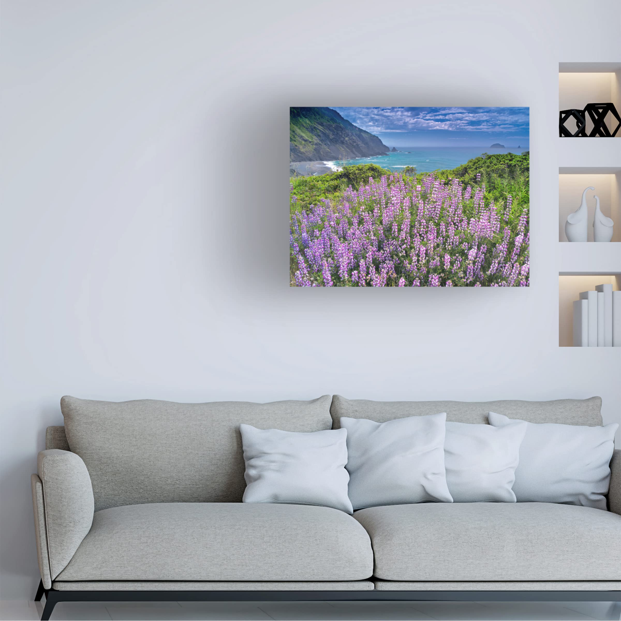Dennis Frates 'Sea Grass 5' Canvas Wall Art Print - Coastal Beach Decor for Living Room, Bedroom & Office