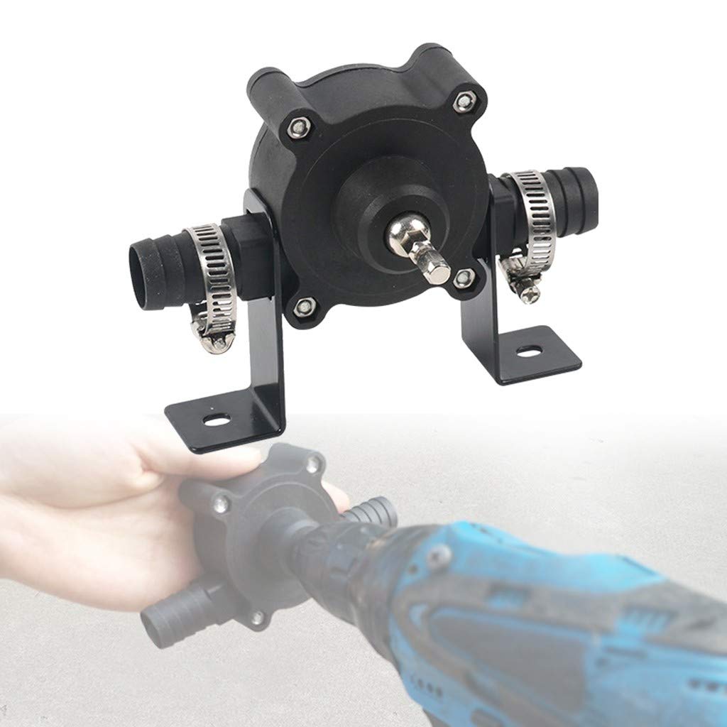 Atezch Mini Electric Drill Drive Pump - Self Priming Transfer Pump for Oil & Water - Portable Large Flow Fluid Pump for DIY, Home, and Automotive Use