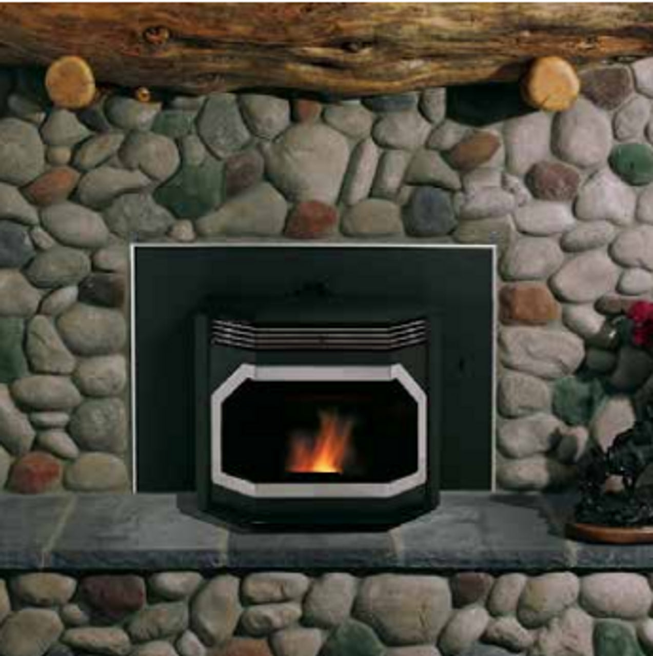 Iron Strike Winslow PI40GL Pellet Stove Insert - High Efficiency Heating for Homes & Cabins - Perfect for Winter Warmth & Cozy Ambiance