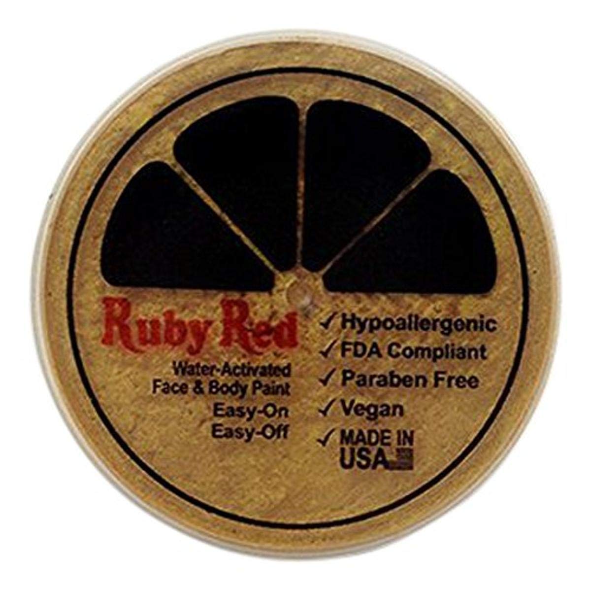 Ruby Red & Metallic Gold Face Paint Set - 75ML Professional Water-Based Makeup for Halloween, Cosplay, Theater & Body Art - Safe for Kids & Adults