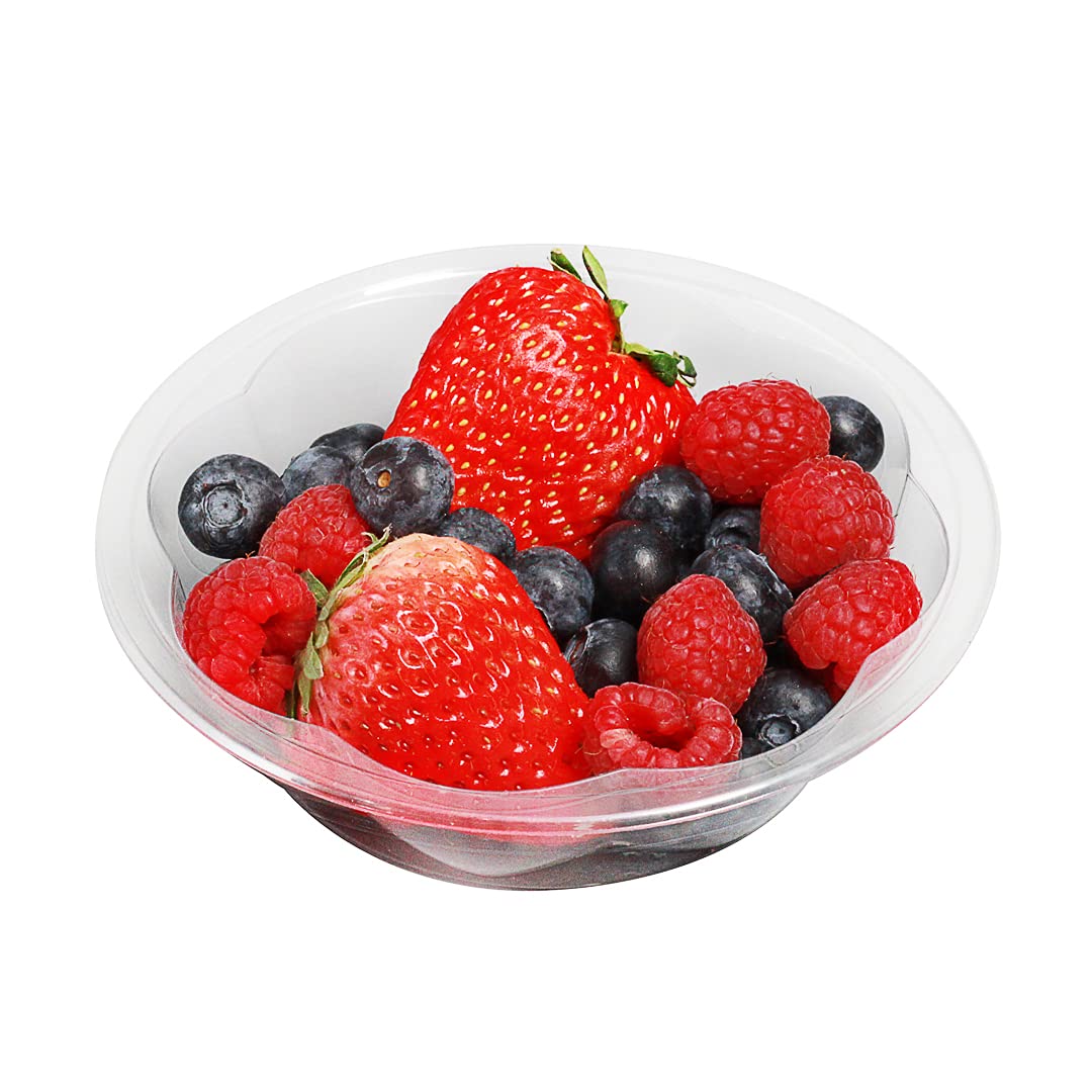 Restaurantware Thermo Tek 8oz Disposable Salad Bowls - 50 Pack Round Deli Containers | Crack & Leak Resistant, Eco-Friendly Clear Plastic Food Bowls for Cold Salads, Fruits, Meals | Lids Sold Separately | Perfect for Catering, Takeout & Meal Prep