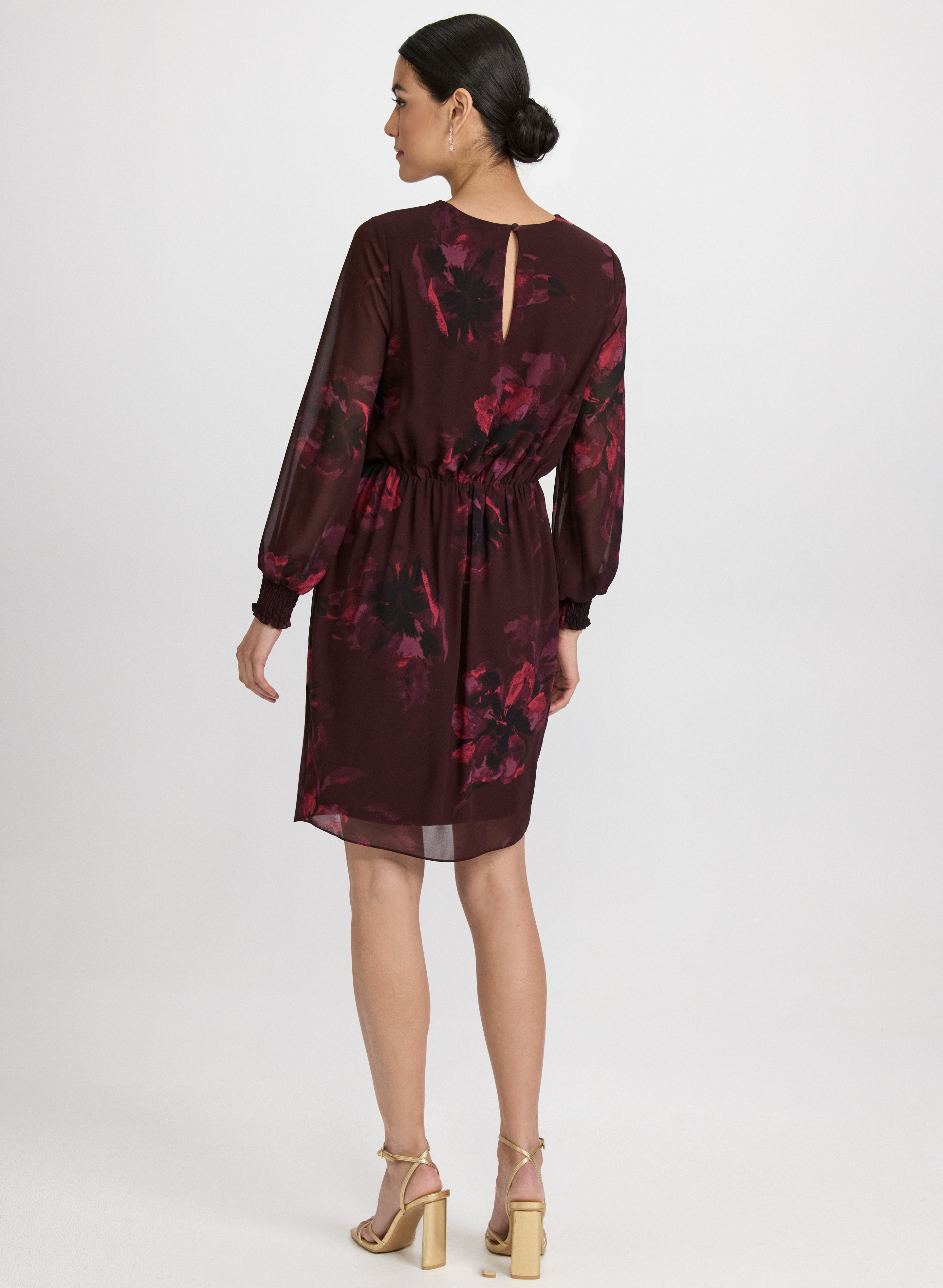 Floral Flounce Front Dress - Elegant Summer Midi Dress for Women | Perfect for Weddings, Parties & Casual Outings