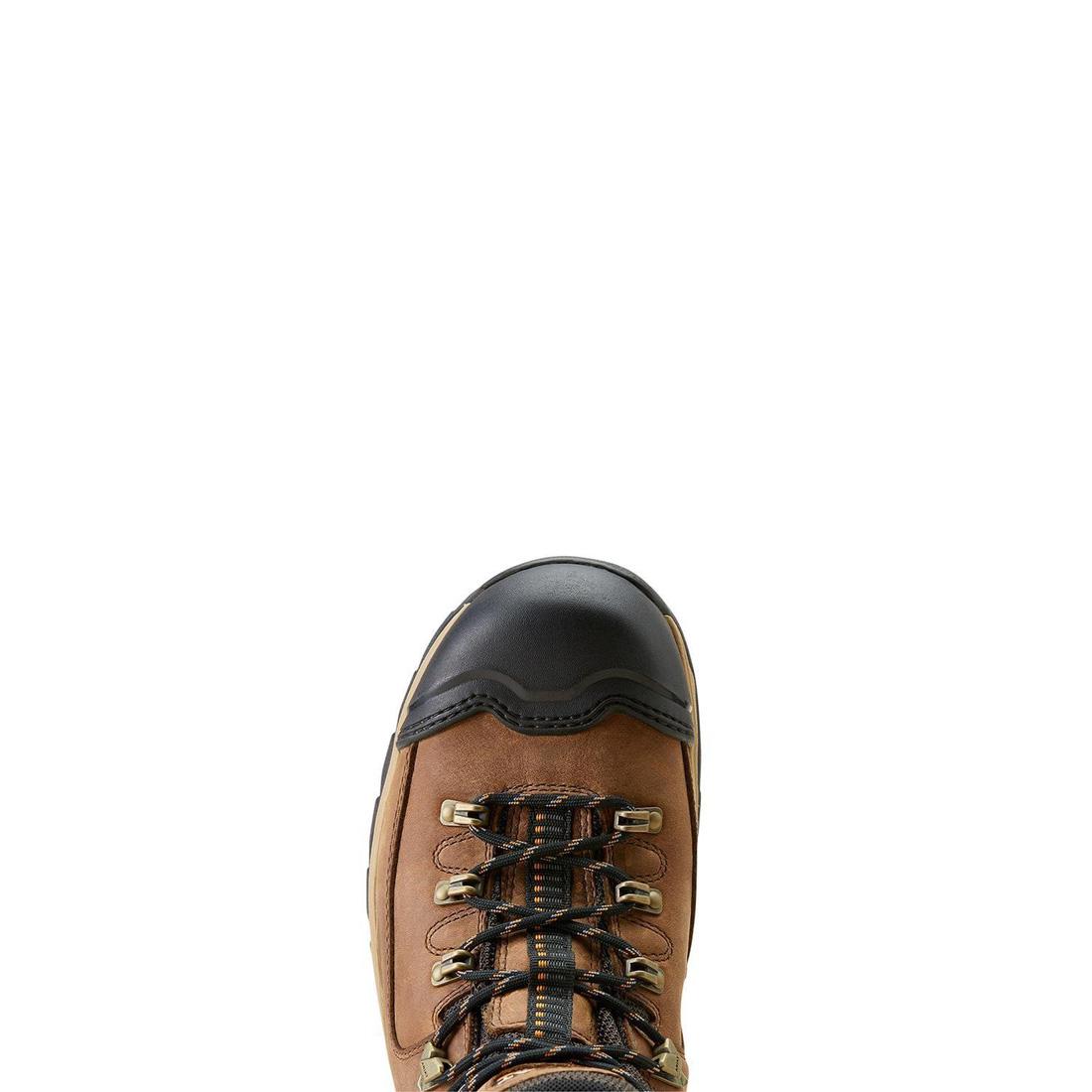 Endeavor 6 Inch Soft Toe Waterproof Work Boots for Men - Dusted Brown Leather Safety Shoes | Ideal for Construction, Outdoor Work & Heavy Duty Jobs