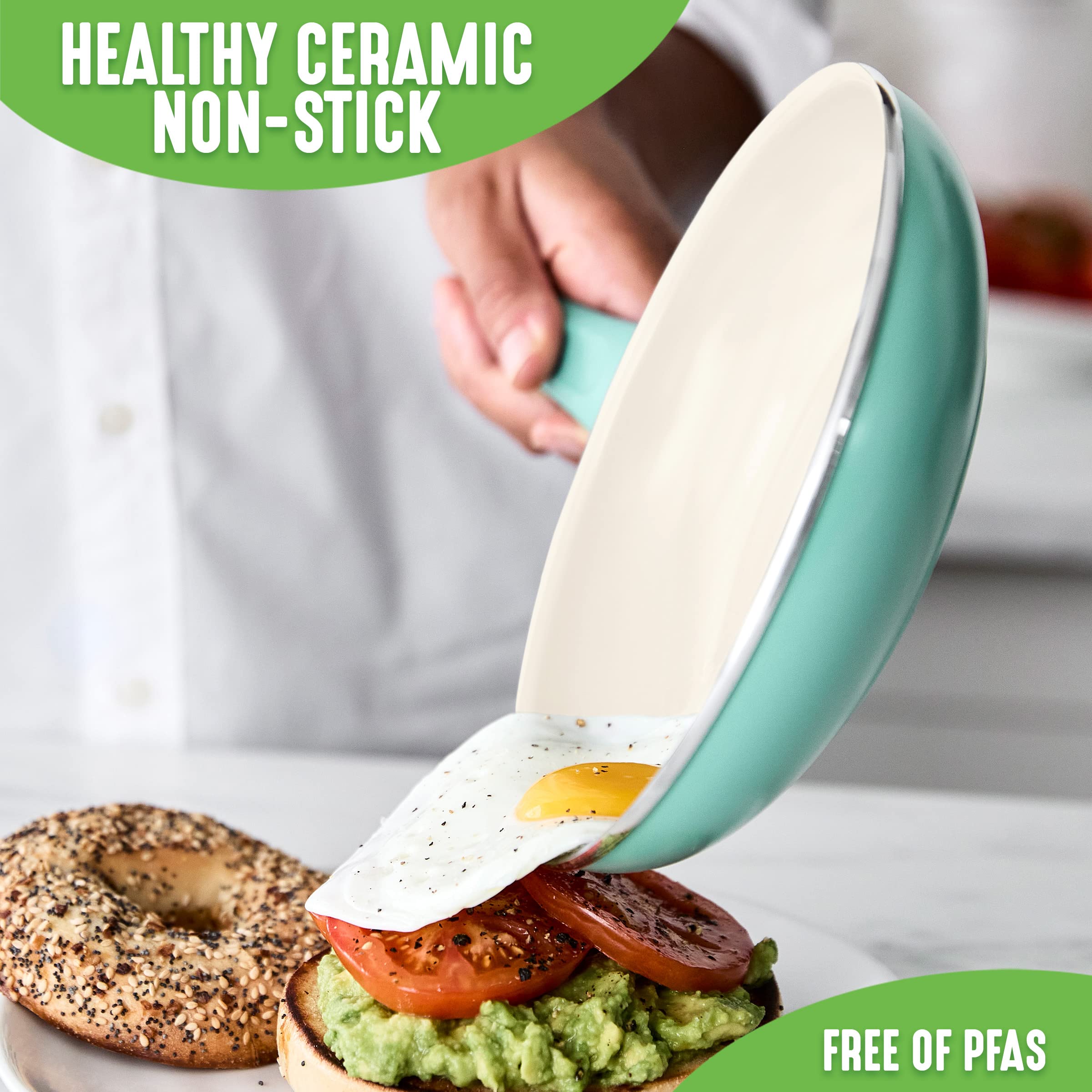 **GreenLife Soft Grip Healthy Ceramic Nonstick 15-Piece Cookware Set – PFAS-Free, Induction Compatible, Dishwasher Safe, Turquoise – Perfect for Healthy Cooking & Family Meals**