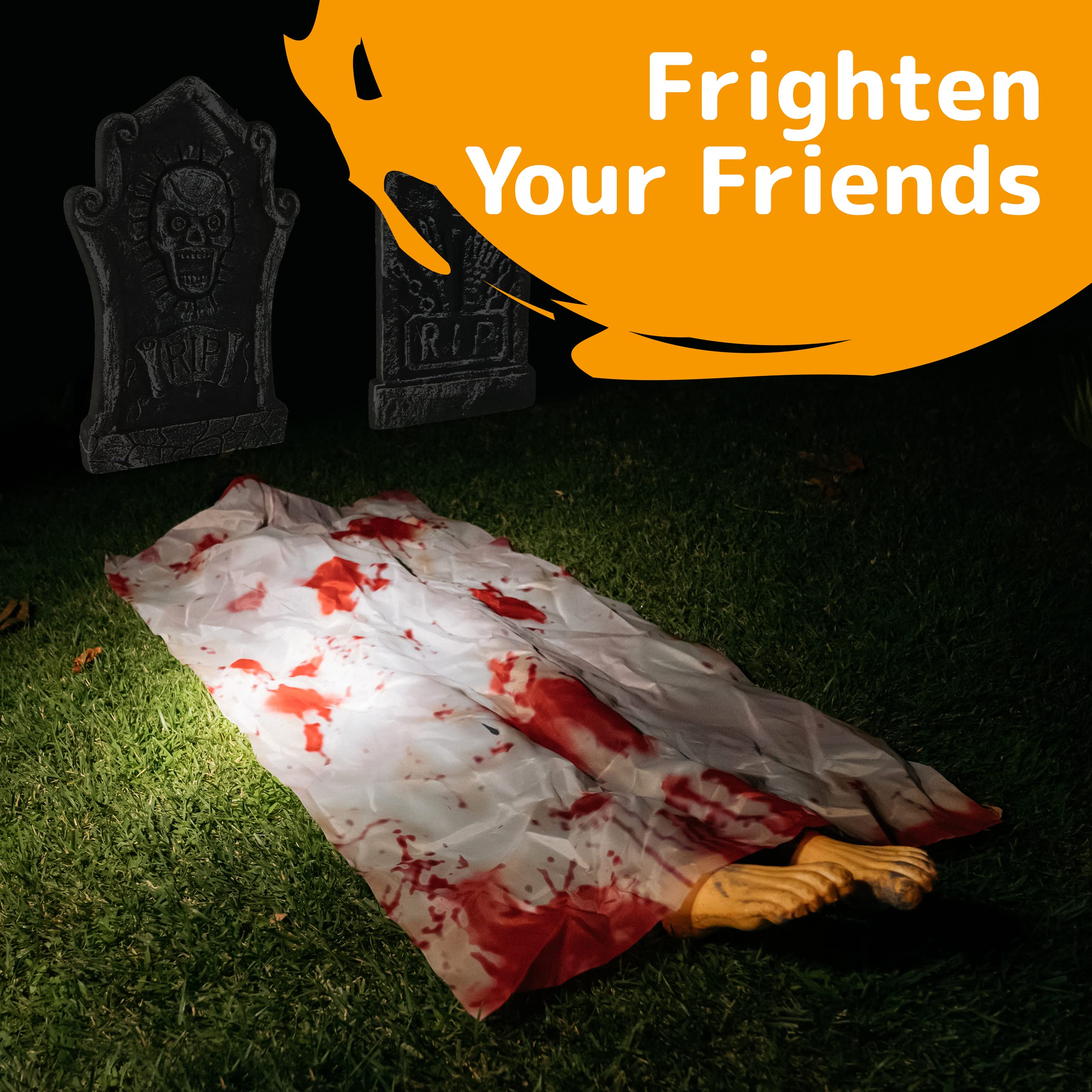 5ft Halloween Dead Body Prop - Scary Haunted House & Cemetery Decor for Outdoor