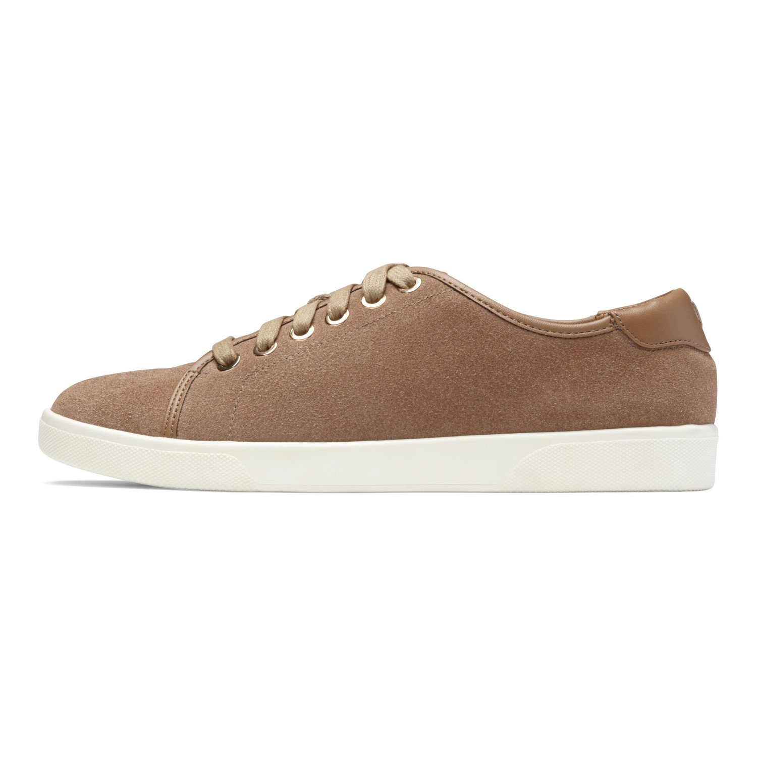 Vionic Sunny Brinley Women's Water Resistant Suede Sneakers - Comfortable Orthotic Walking Shoes for Plantar Fasciitis Relief - Perfect for Work, Travel & Everyday Wear