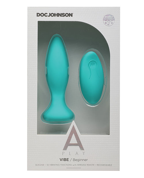 Remote Control Anal Plug for Beginners - Play Vibe Teal | Comfortable Silicone Butt Plug with Wireless Remote | Perfect for Couples Play & Solo Exploration