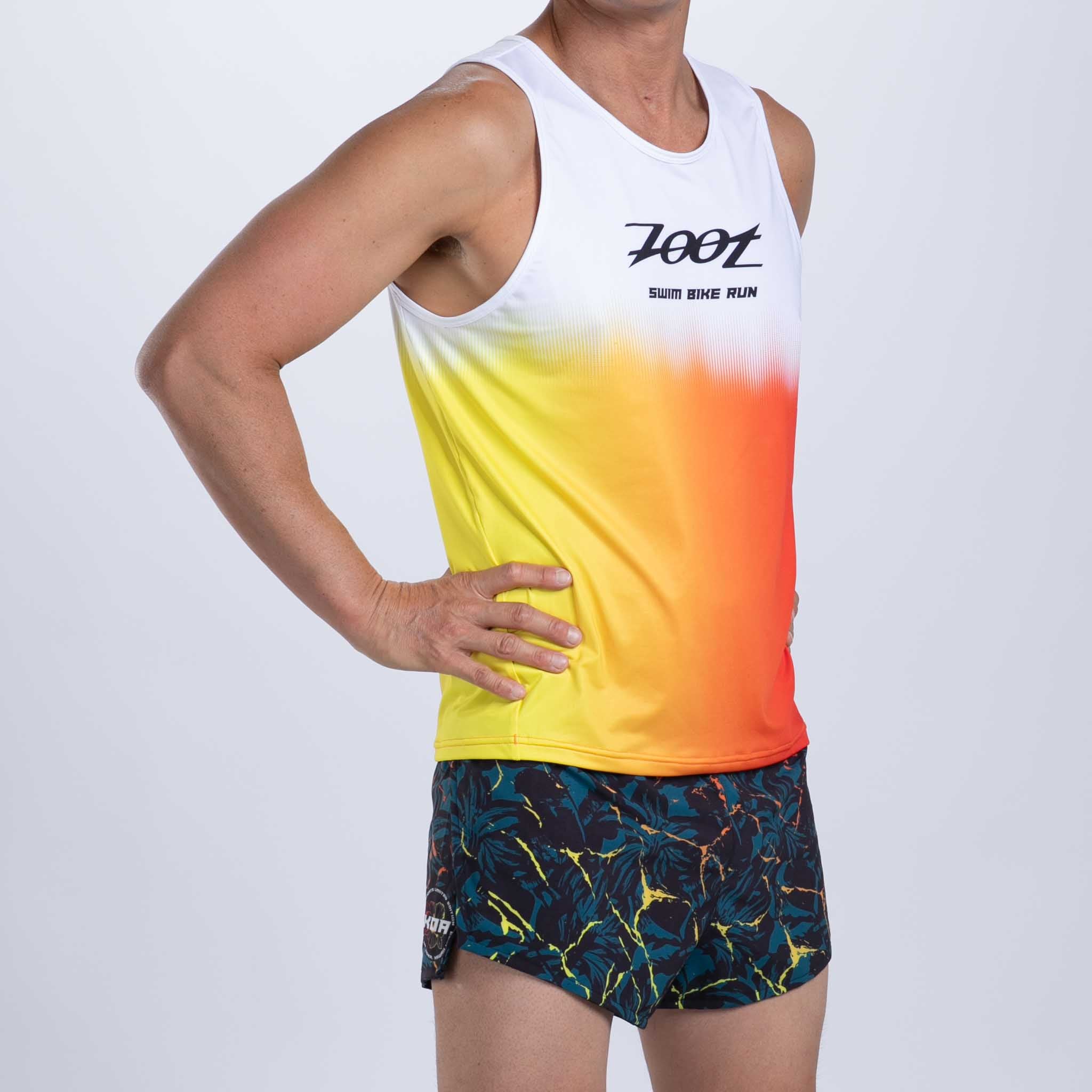 Men's Limited Edition Running Singlet - Koa Print | Lightweight & Breathable Performance Shirt for Jogging, Gym & Outdoor Sports