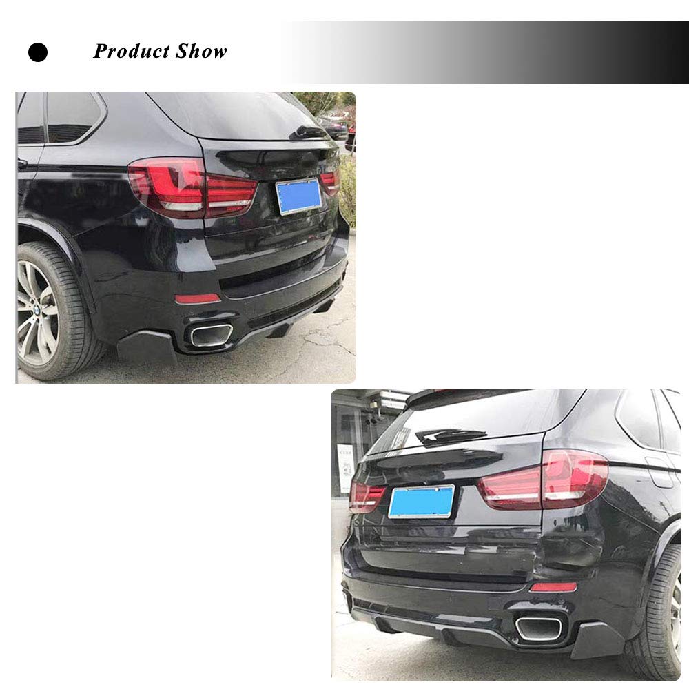 Carbon Fiber Rear Diffuser & Splitter for BMW X5 F15 (2014-2018) - Compatible with xDrive35i, xDrive50i & M Sport Models - Lower Lip Spoiler & Fender Cover - Enhances Aerodynamics & Sporty Look for Street Racing & Car Shows