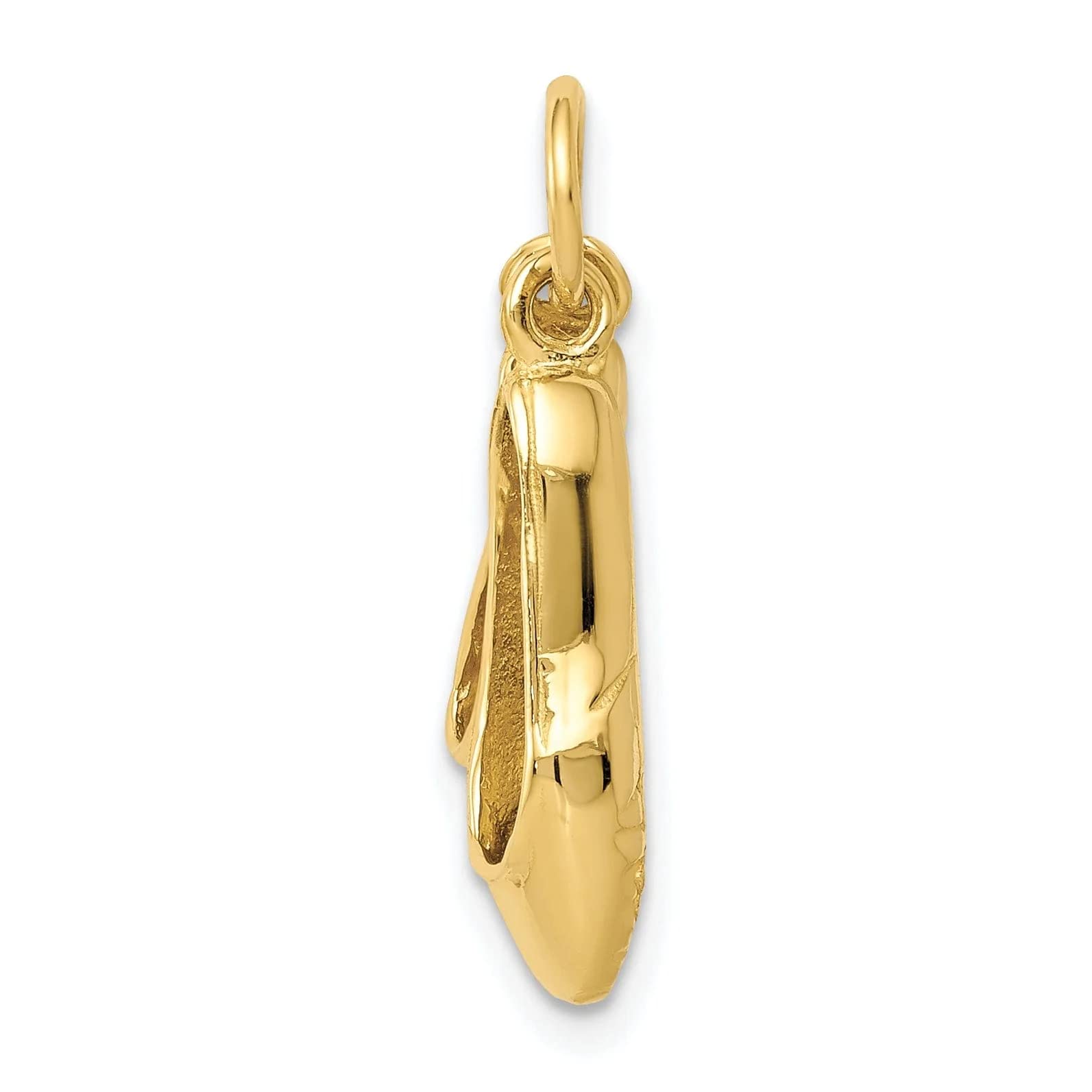14K Yellow Gold 3D Ballet Slippers Pendant Necklace - Elegant Dance Jewelry Gift for Ballerinas & Dance Lovers - Perfect for Performances, Recitals & Special Occasions