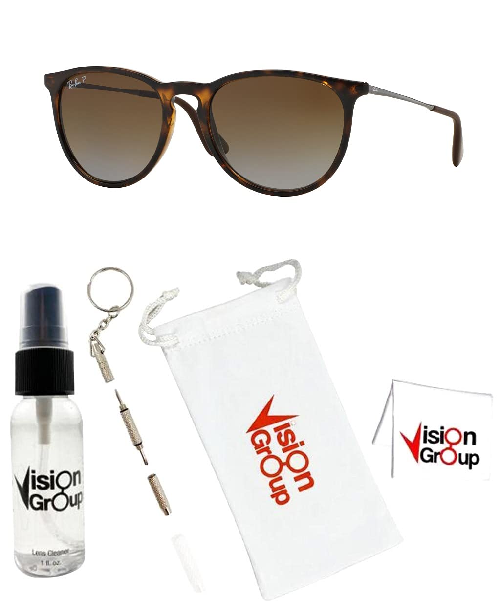 Ray-Ban RB4171 Erika Polarized Sunglasses with UV Protection - Classic Aviator Style for Men & Women | Perfect for Driving, Beach, and Outdoor Activities
