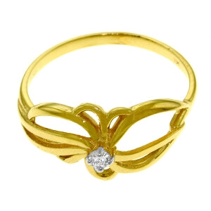 0.05 Carat 14K Solid Yellow Gold Diamond Engagement Ring for Women - Perfect for Proposals, Anniversaries & Romantic Gifts
