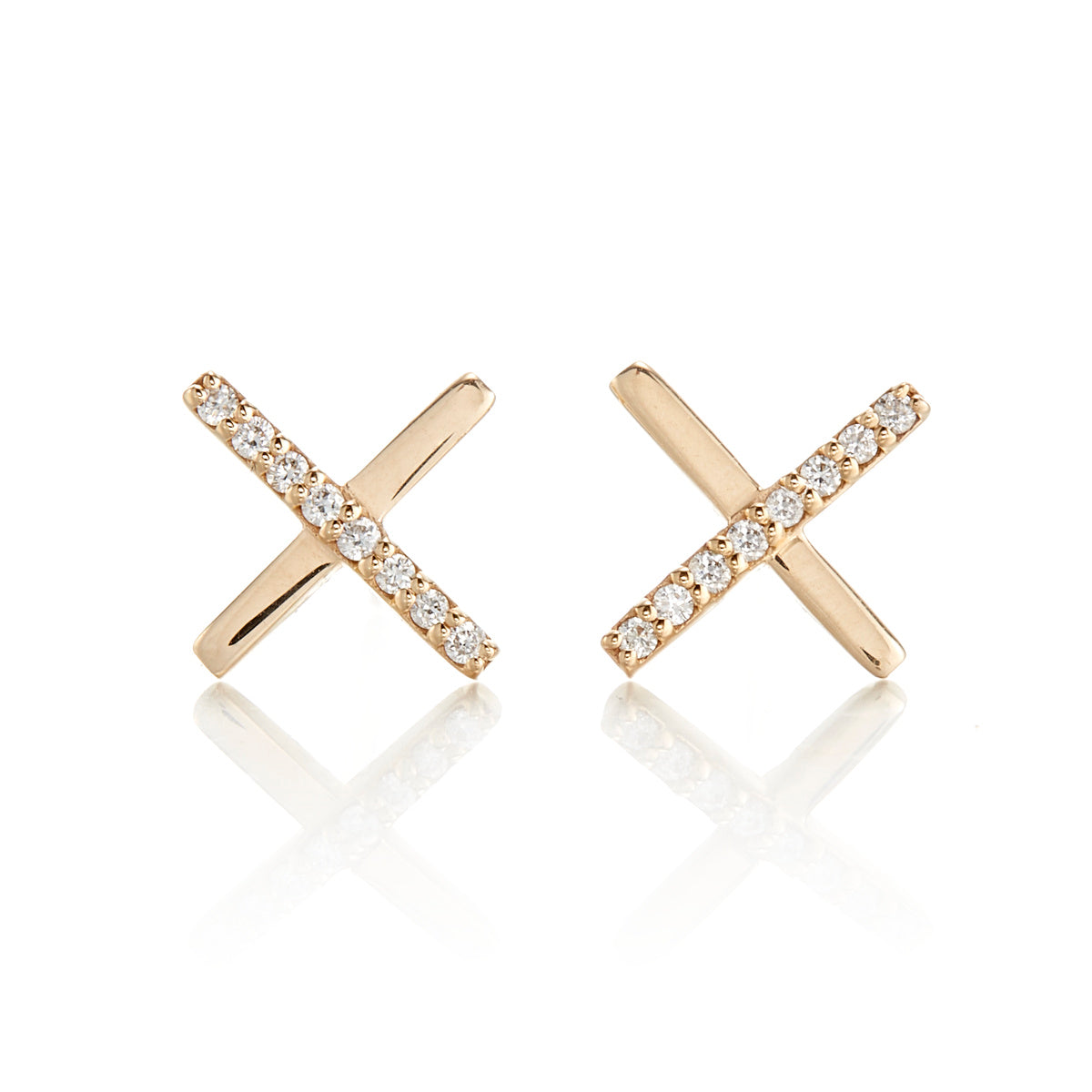 X Marks the Spot Diamond Earrings - 14K Gold Dangle Earrings for Women, Perfect Gift for Anniversary, Valentine's Day & Special Occasions