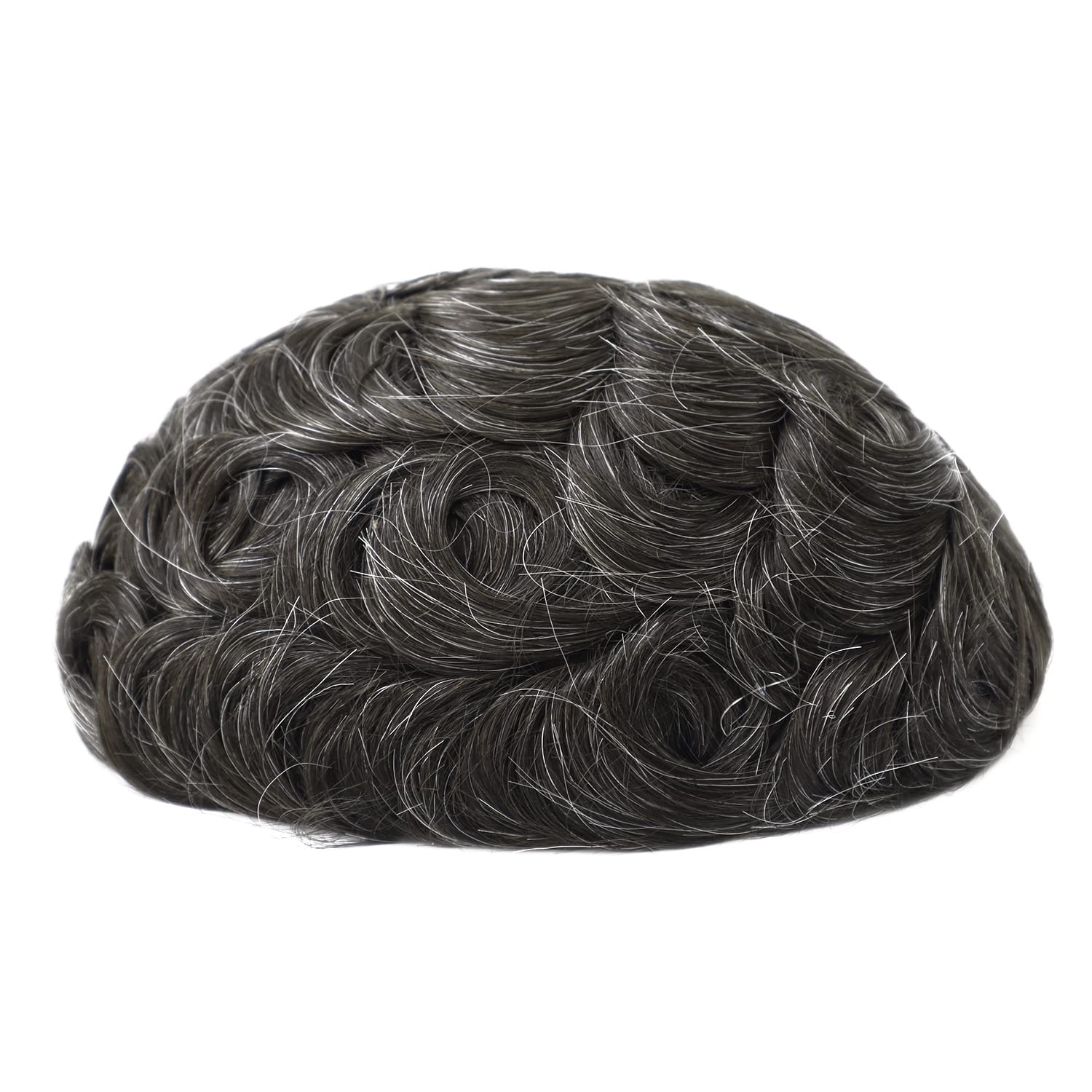 Premium Men's Toupee - 0.12mm Injected Poly Skin Hair System with 100% Real Human Hair (#220) - Natural Looking Hair Replacement for Thinning Hair & Baldness - Perfect for Daily Wear, Special Occasions & Professional Settings
