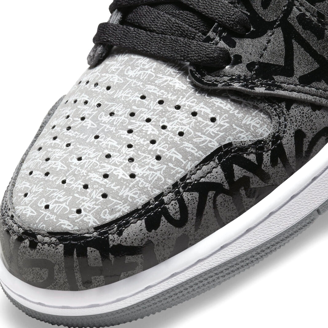 Air Jordan 1 Retro High OG Rebellionaire Sneakers - Black White Particle Grey Basketball Shoes for Men - Streetwear & Casual Wear