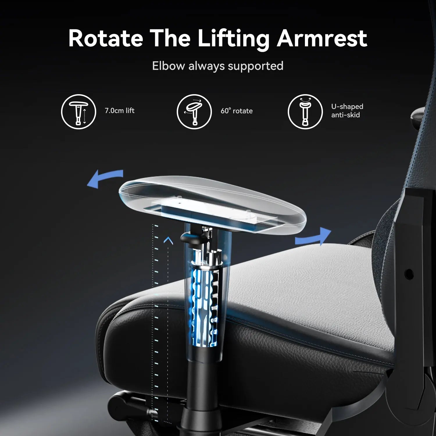 AutoFull C3 Ergonomic Gaming Chair with Adjustable Lumbar Support - Comfortable Racing Style Computer Chair for PC Gamers & Office Workers, Perfect for Long Gaming Sessions & Home Office Use