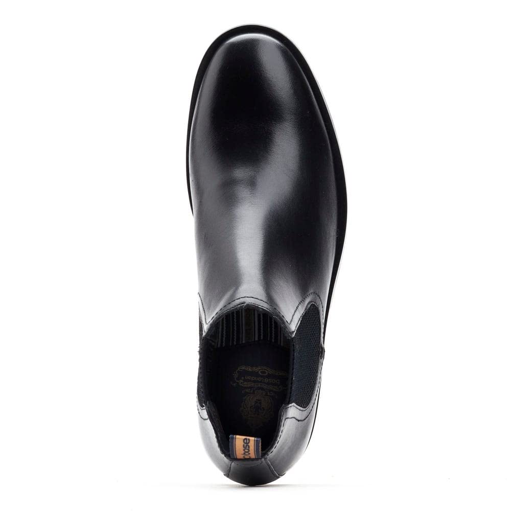 Base London LYNCH WAXY BLACK Men's Chelsea Boots - Waterproof Leather Ankle Boots for Men, Fashionable Slip-On Dress Shoes for Business Casual & Night Out