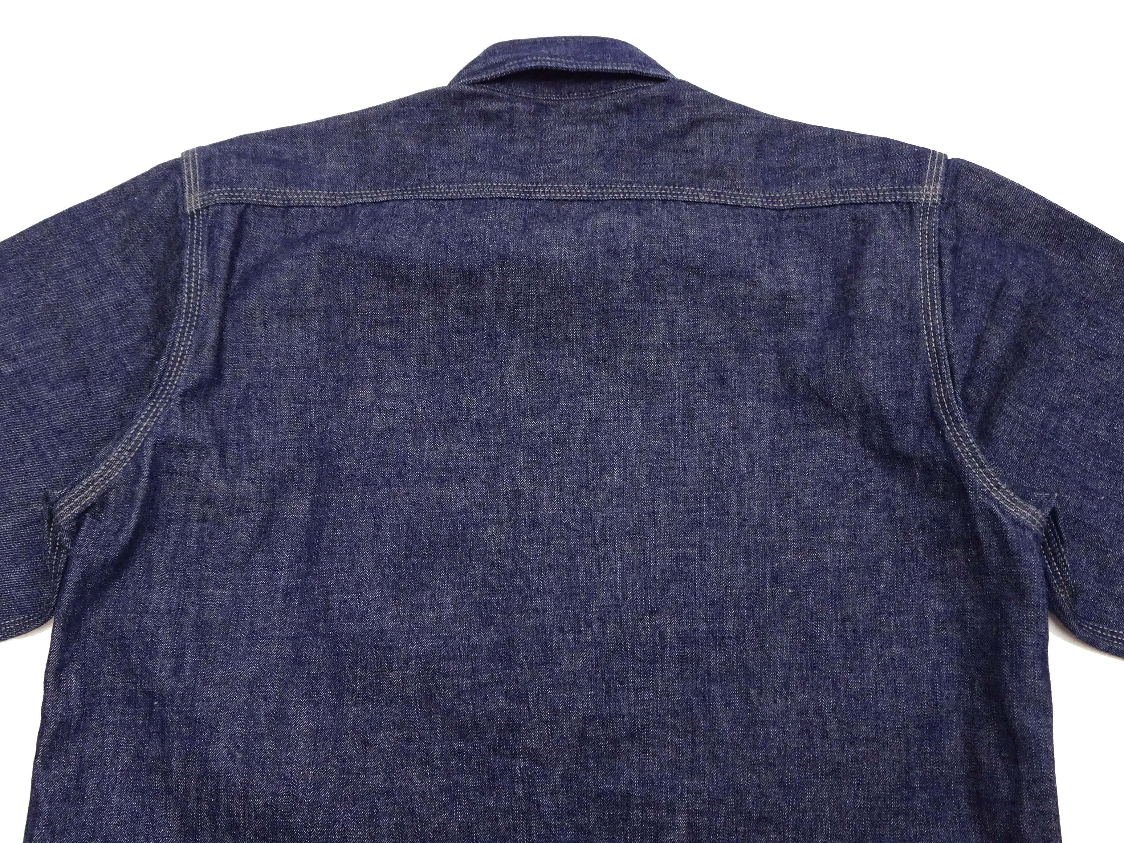 TOYS McCOY Men's Casual Denim Shirt - 10.5 oz Indigo Long Sleeve Work Shirt TMS2406 | Durable Cotton for Everyday Wear & Outdoor Activities