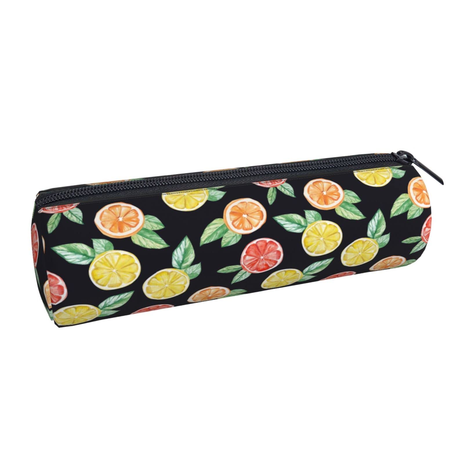 Watercolor Tropical Fruit Lemon Orange Grapefruit Pencil Case - Cute Stationery Pouch for Pens, Markers & Art Supplies - Perfect for School, Office & Travel Organization