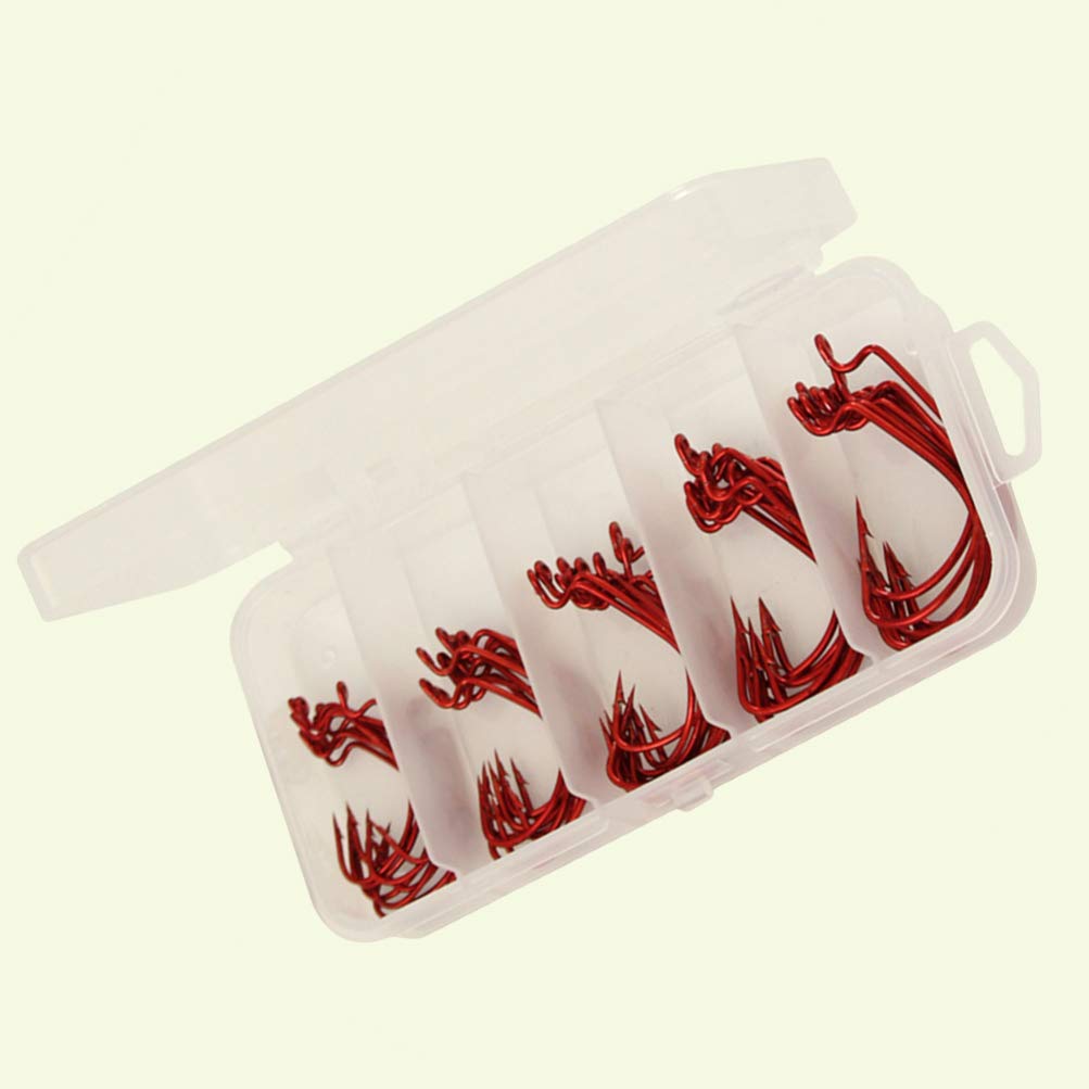 150 Pcs Carbon Steel Offset Fishing Hooks - Sharp & Durable for Freshwater & Saltwater Fishing - Ideal for Bass, Trout, and Catfish Angling