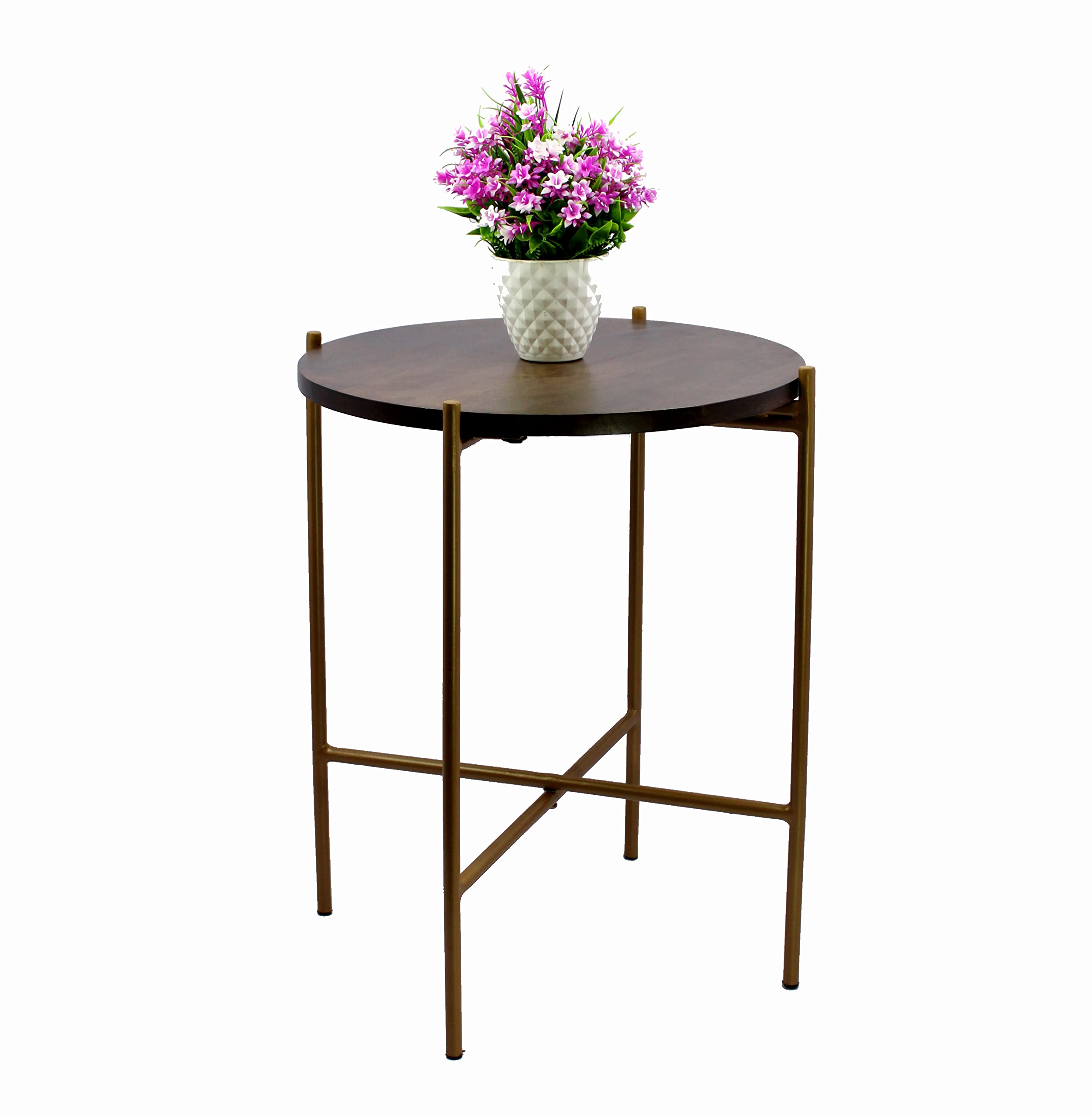 Round Corner Wood Coffee Table - 21