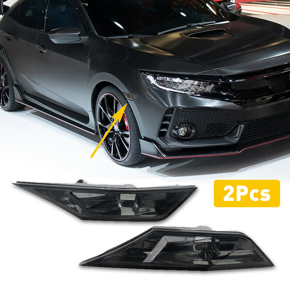 Smoke LED Side Marker Lights Switchback for 2016-2021 Honda Civic - DRL Turn Signal Lights, Easy Installation, Waterproof - Upgrade Your Car's Style & Safety for Night Driving and Daily Commute