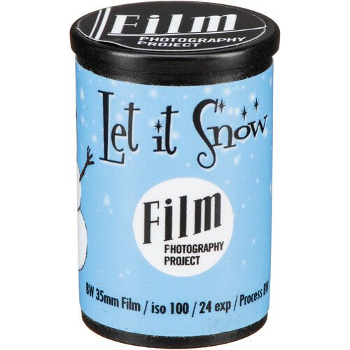 Let It Snow 35mm Black & White Film ISO 100 - 24 Exposures for Winter Photography & Vintage Film Cameras