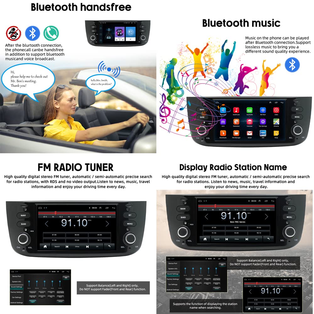 BOOMBOOST 7 Inch 2 Din Android Car Stereo with Wireless Android Auto - Touch Screen Car Player, GPS, Mirror Link, WiFi, Bluetooth, FM - Compatible with Fiat Punto + 12 LED Backup Camera - Perfect for Hands-Free Navigation & Music Streaming