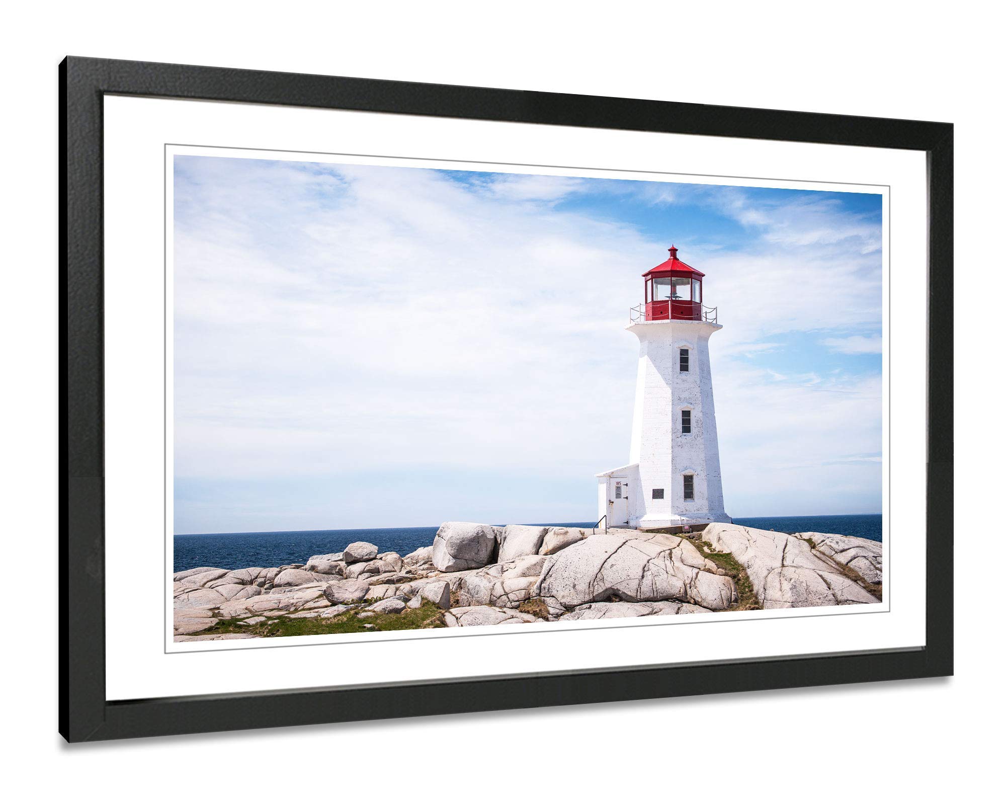 Peggy's Cove Lighthouse Photography Print - Original Nova Scotia Wall Art Decor for Living Room, Bedroom & Office