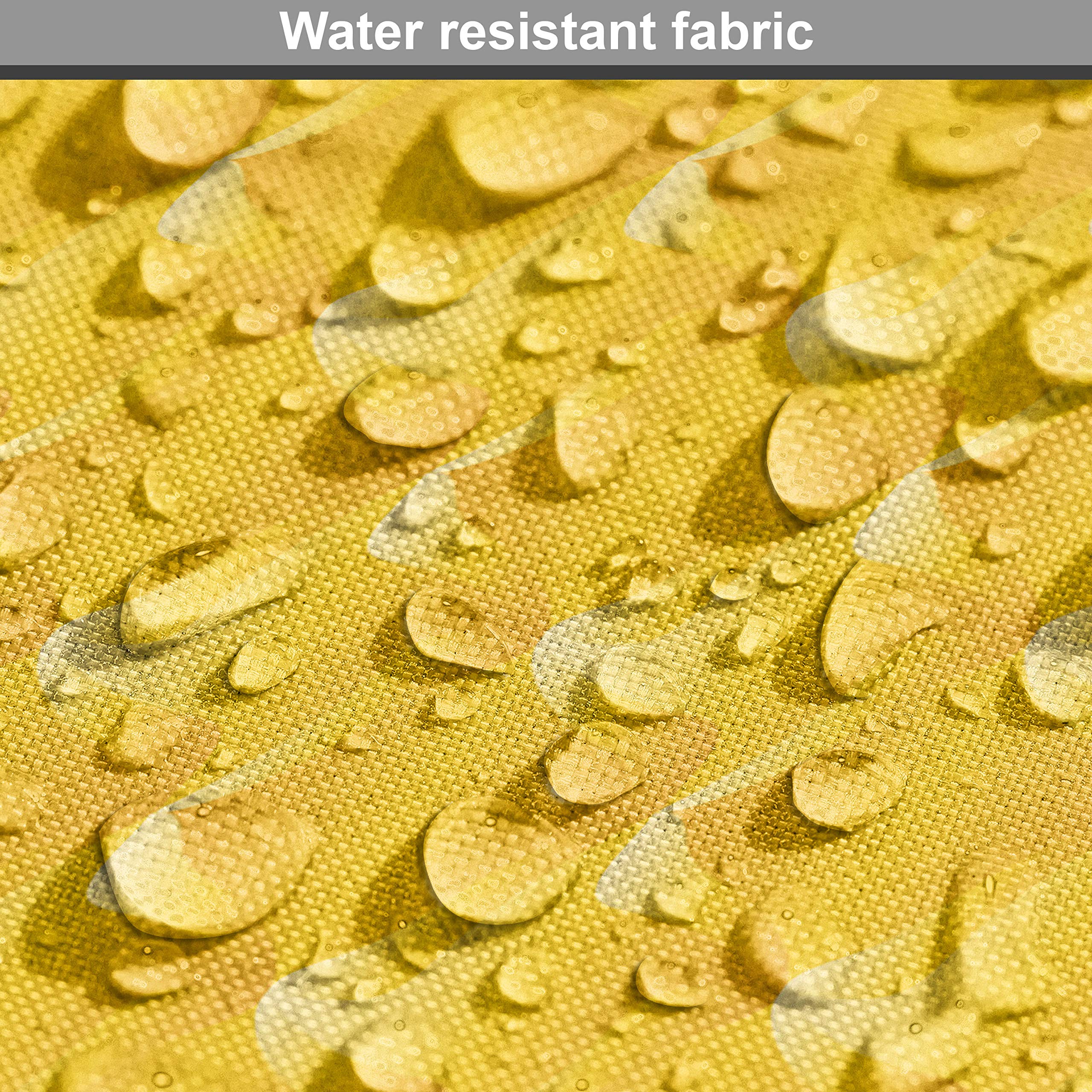 Ambesonne Yellow Fabric - Abstract Curving Lines & Swirls for Upholstery, Home Decor (2 Yards)