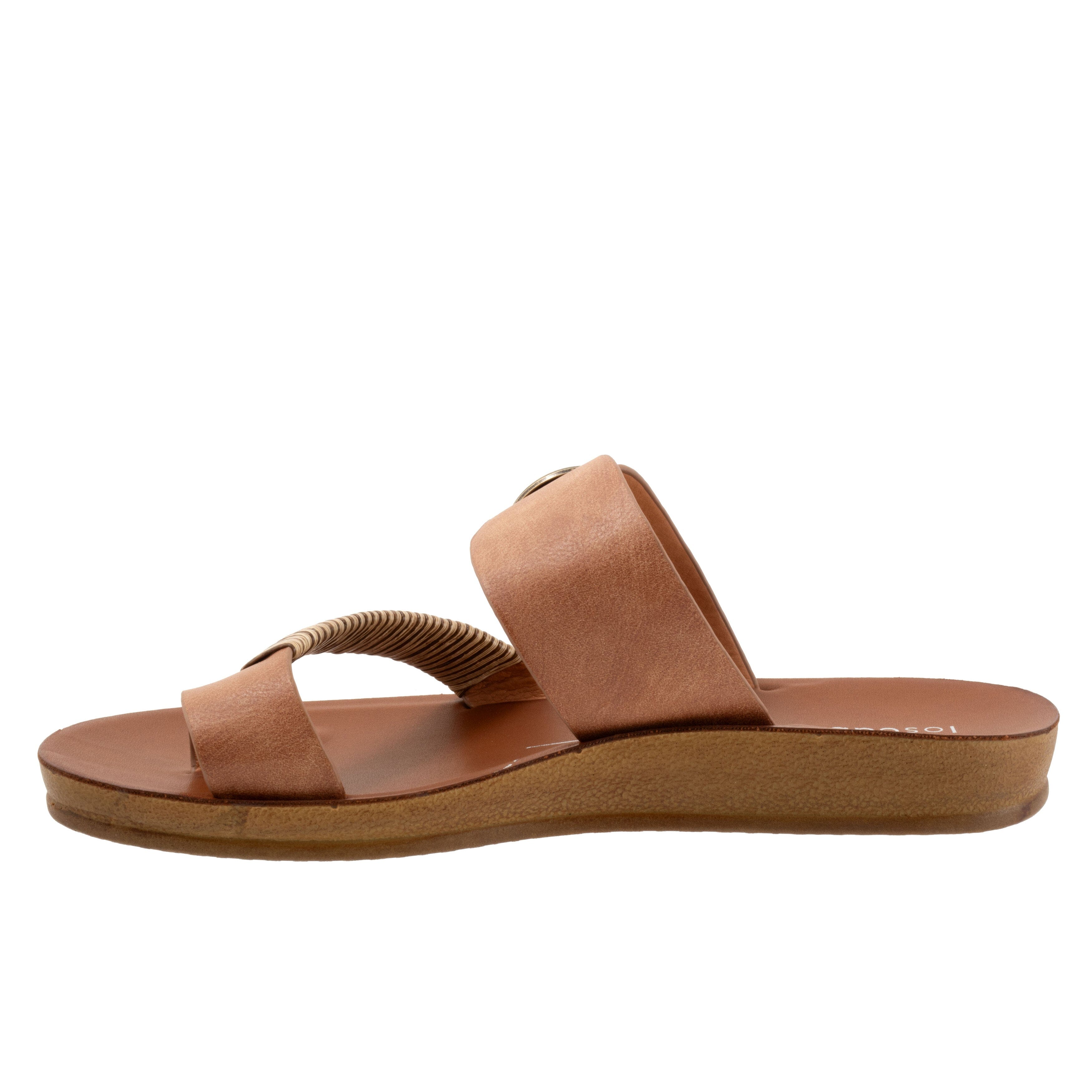BUENO LOS CABOS BRIA SANDAL - Women's Comfortable Leather Flip Flops for Beach, Pool & Summer Vacation | Casual Slip-On Sandals with Arch Support