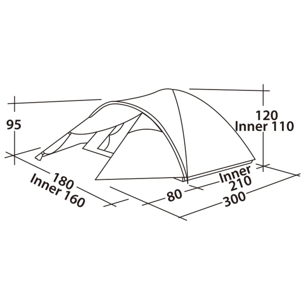 Easy Camp Quasar 300 Lightweight 3-Person Camping Tent - Perfect for Backpacking, Hiking & Outdoor Adventures