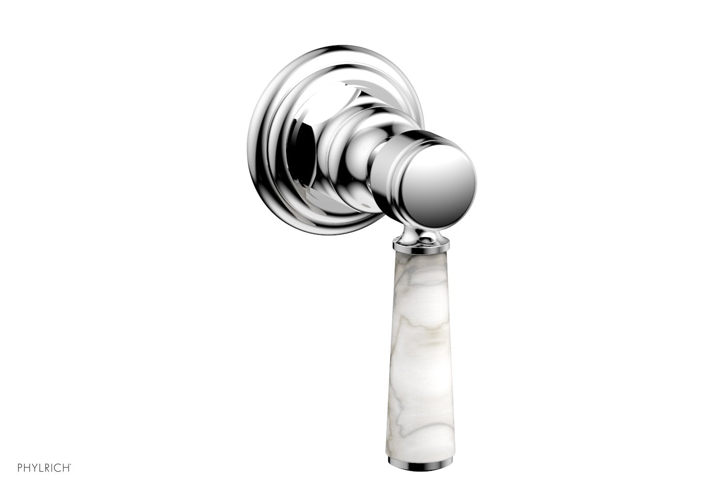 HEX TRADITIONAL HENRI White Marble Lever Handle Volume Control Diverter Valve - Perfect for Bathroom & Kitchen Faucet Control, Shower Diverter, and Sink Mixer Applications