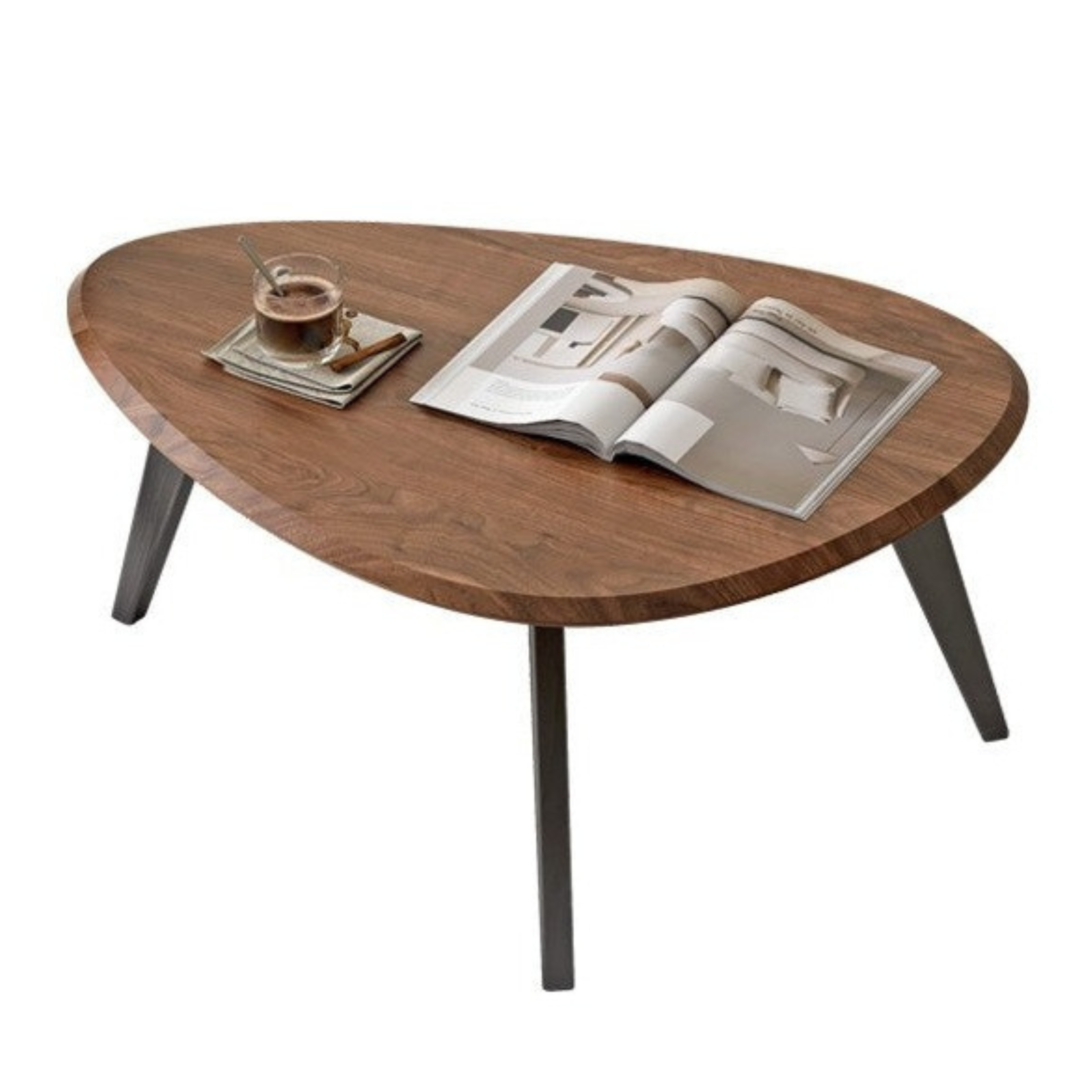 33.5x23.6x15.7 inch / 85x60x40сm / Rich Dark Walnut color / large coffee table