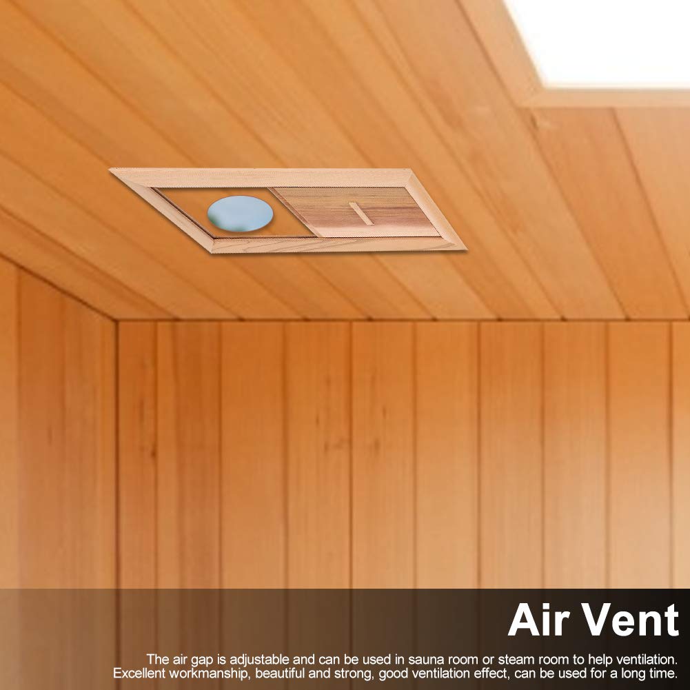 Premium Cedarwood Air Vent Grille - Durable Ventilation Panel for Doors, Sauna Rooms & HVAC Systems | Natural Airflow Solution for Home, Spa and Commercial Spaces