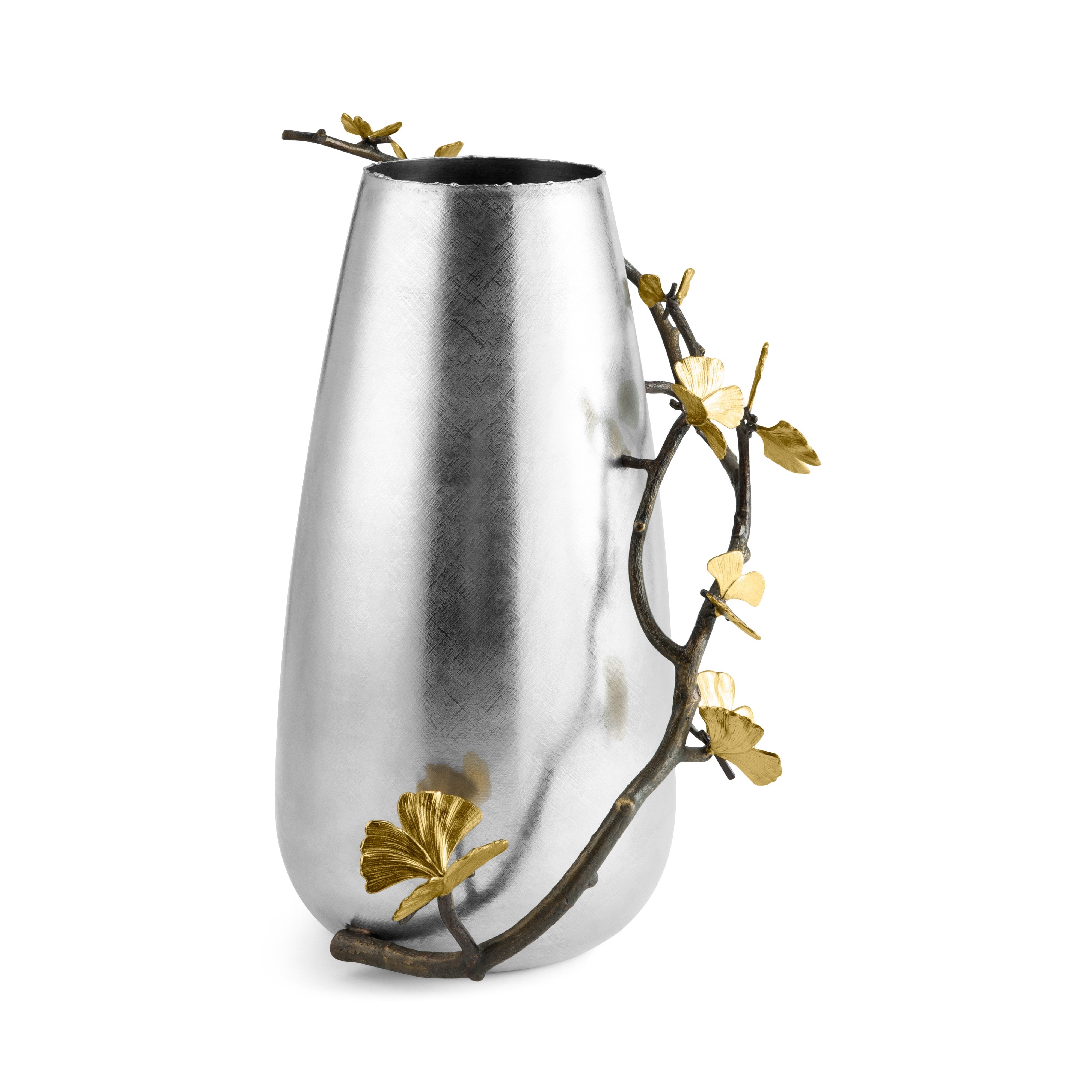 Elegant Butterfly Ginkgo Vase - Handmade Ceramic Flower Vase for Home Decor, Wedding Centerpiece & Gift Idea - Perfect for Living Room, Dining Table & Office Desk Decoration