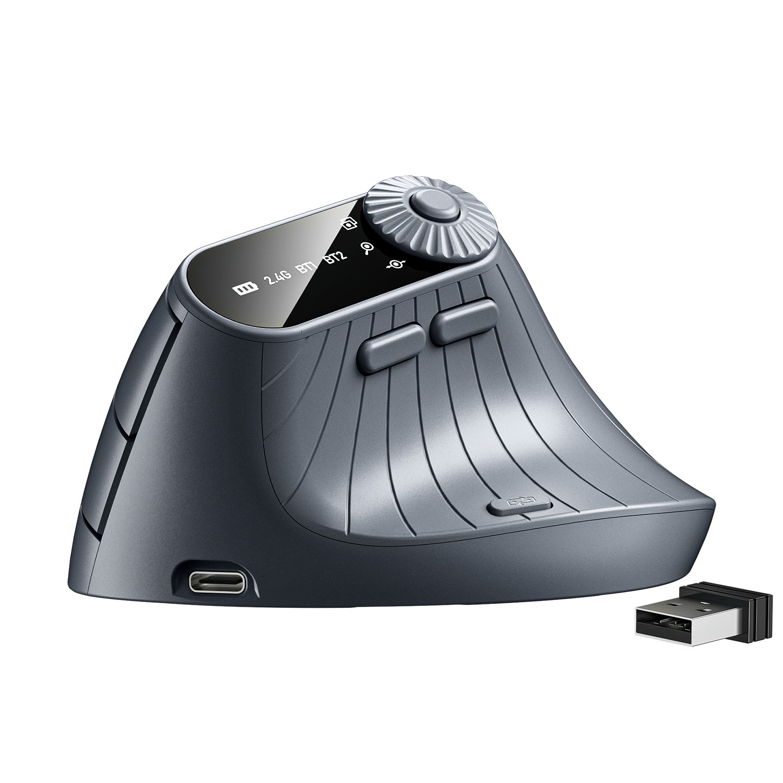 ONIKUMA CW932 Wireless Vertical Ergonomic Mouse - Rechargeable 2.4GHz Optical Gaming Mouse with 2400 DPI for PC, Laptop, Office & Home Use - Comfortable for Long Hours of Work & Gaming