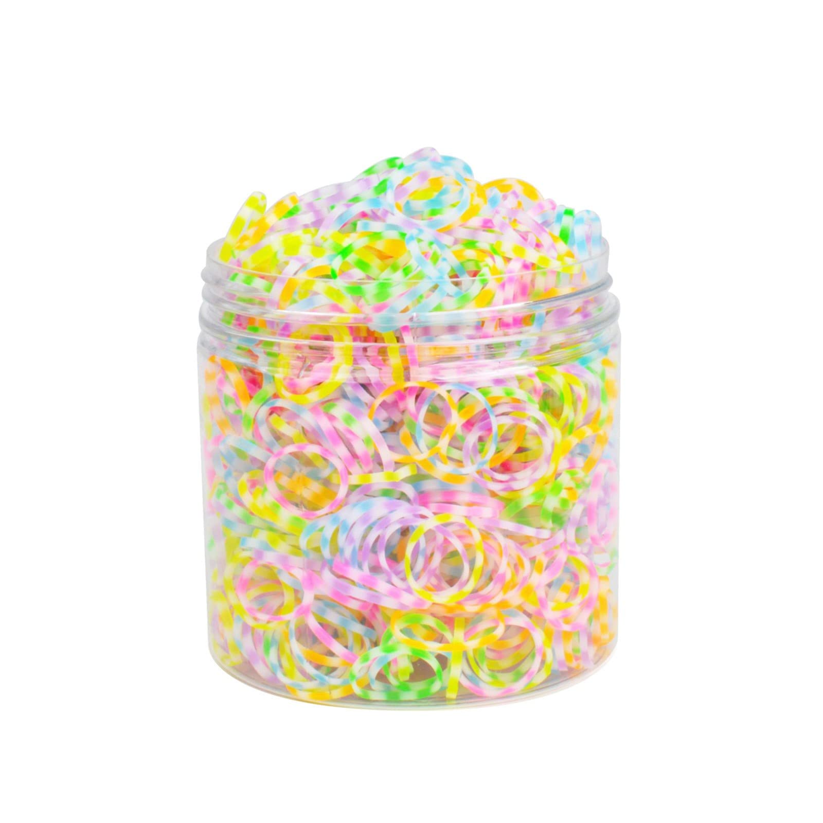 800 Pcs Small Mini Rubber Bands - Soft Elastic Hair Ties for Kids Braids, Wedding Hairstyles & DIY Crafts (Multicolor, One Size) - Perfect for Hair Accessories, School Projects & Gift Wrapping