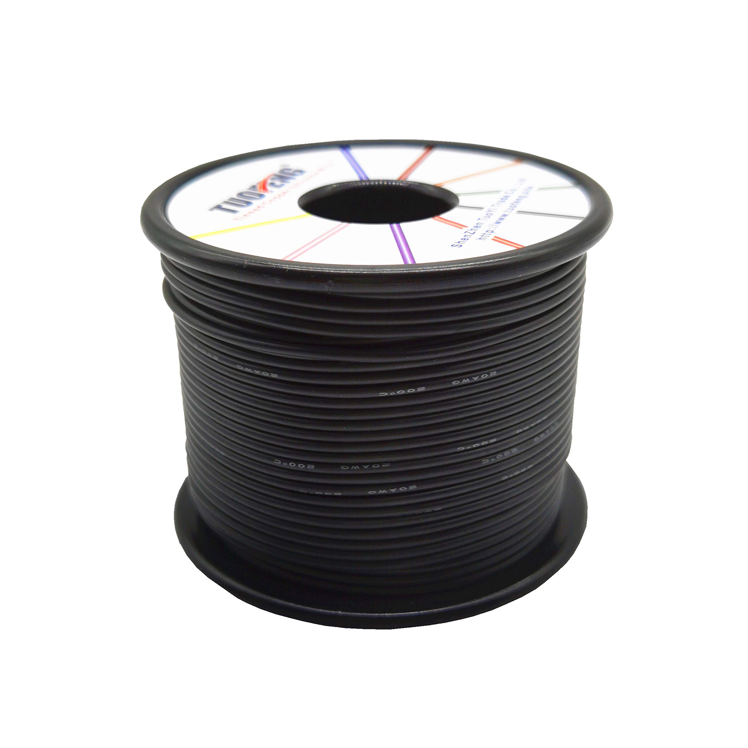 20 AWG Electrical Wire 400 Feet (200 ft Black + 200 ft Red) - Stranded Tinned Copper Hook Up Wire, Flexible Silicone Insulation for DIY Electronics, Automotive Wiring, and Home Appliances