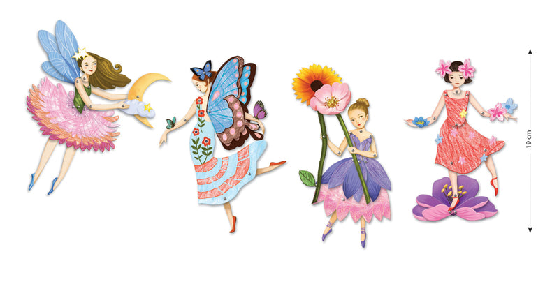 Enchanted Fairies Paper Puppets - DIY Craft Kit for Kids, Party Favors & Home Decor | Perfect for Birthday Parties, Classroom Activities & Creative Play