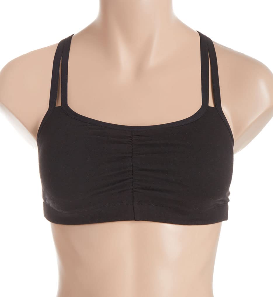 Fruit of the Loom Women's Comfortable Spaghetti Strap Bra with Removable Pads - 3 Pack (Grey, White, Black) for Everyday Wear, Sleep & Lounge