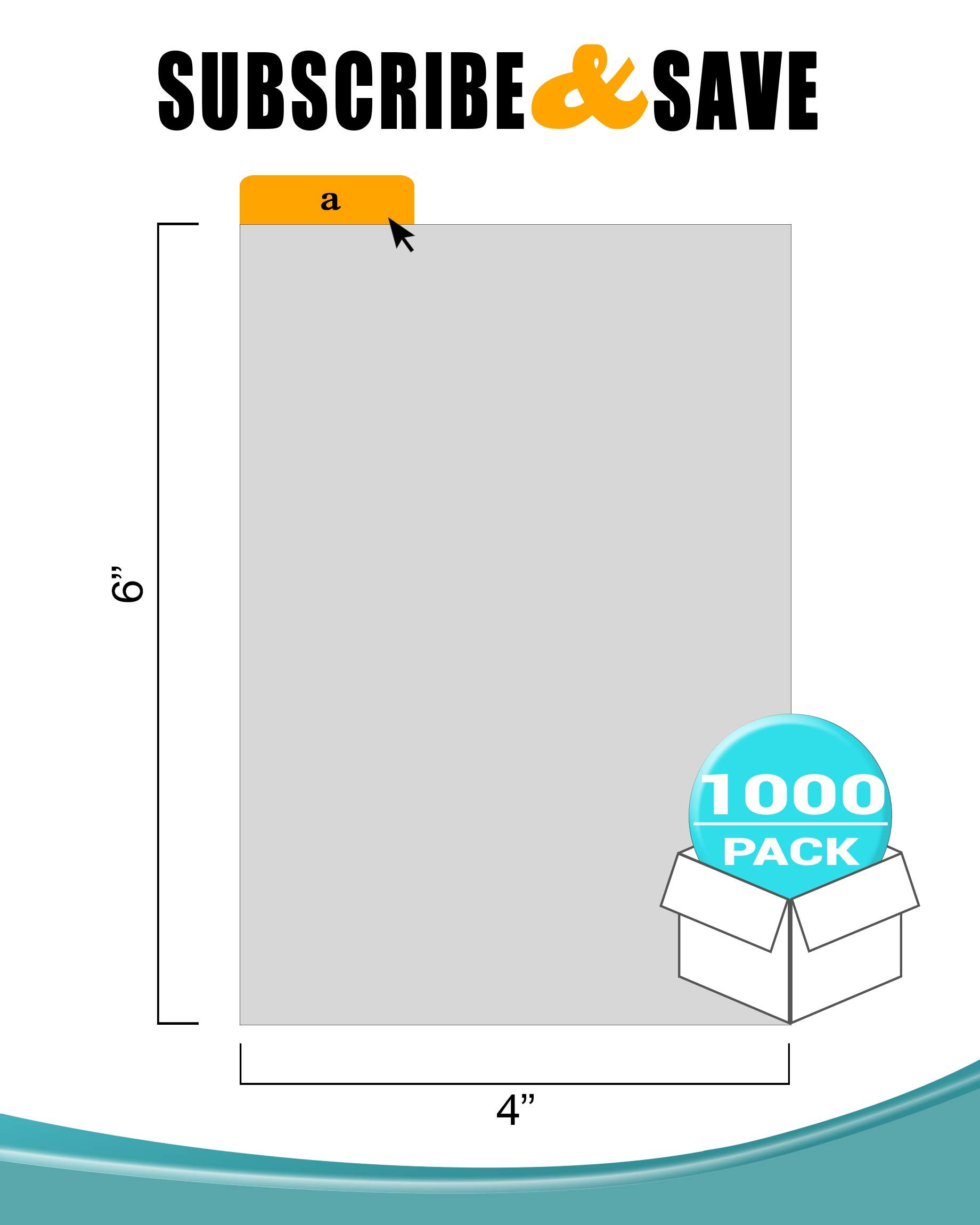 1000 Pack 4x6 Inch Clear Plastic Bags for Packaging - 4 Mil Durable Polyethylene Bakery Bags with Open Top | Perfect for Popcorn, Homemade Bread, Cookies, Candy & Retail Display | Food Safe Resealable Storage Bags for Bakeries, Parties & Small Business Packaging