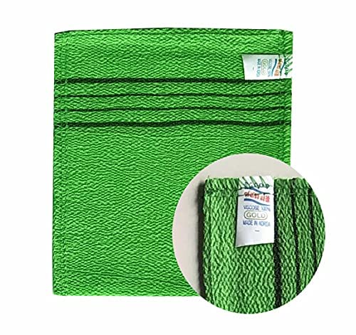 Exfoliating Bath Towel Set - 4 Pack Green Songwol Korean Washcloths for Dead Skin Removal & Body Scrub | Spa, Shower & Korean Skincare Routine