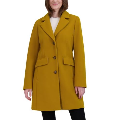 Laundry by Shelli Segal Women's Faux Wool Coat with Notch Collar - Stylish Winter Outerwear for Casual & Office Wear