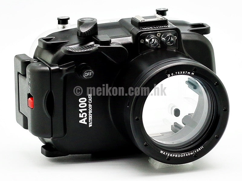 Sony A5100 40m/130ft Waterproof Underwater Camera Housing Case for Diving, Snorkeling & Marine Photography - Compatible with Sony A5100 Mirrorless Camera